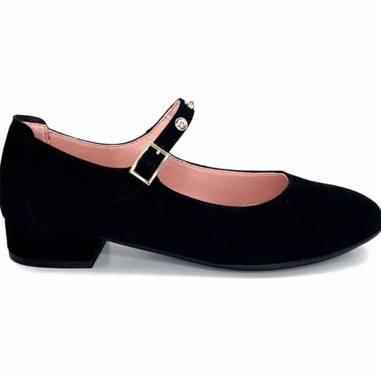Sabrinas Ballerines à Bride Réglable 23052 Daim Noir Sale