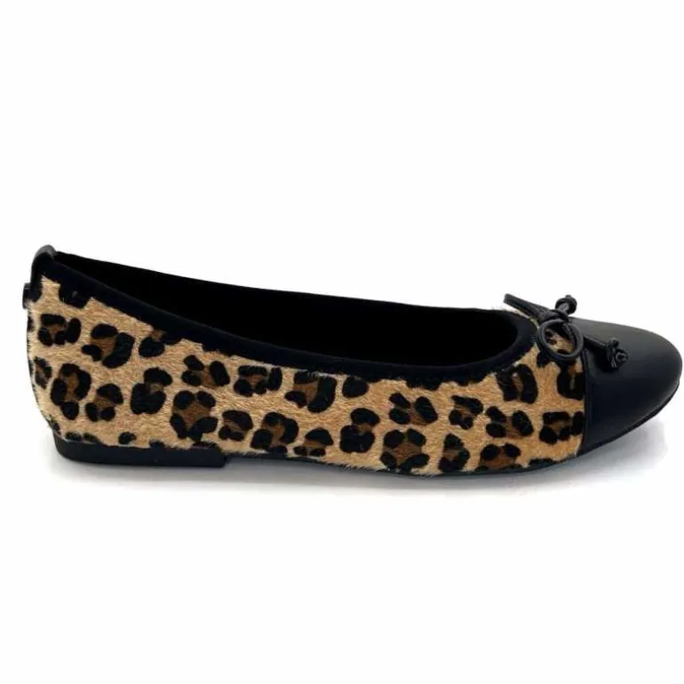 Ivoire0317a Ballerines Ivoire 2204108 4091 Textile Léo Léopard Shop
