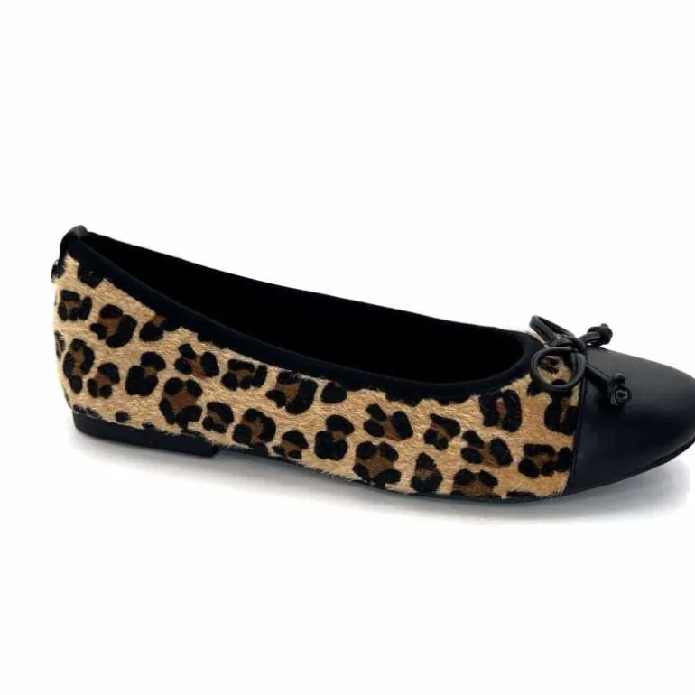 Ivoire0317a Ballerines Ivoire 2204108 4091 Textile Léo Léopard Shop