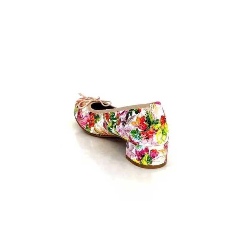 Ivoire0036a Ballerines Ivoire Kat Azucena Cuir Imprimé Multicolore Discount