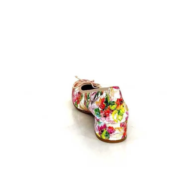 Ivoire0036a Ballerines Ivoire Kat Azucena Cuir Imprimé Multicolore Discount