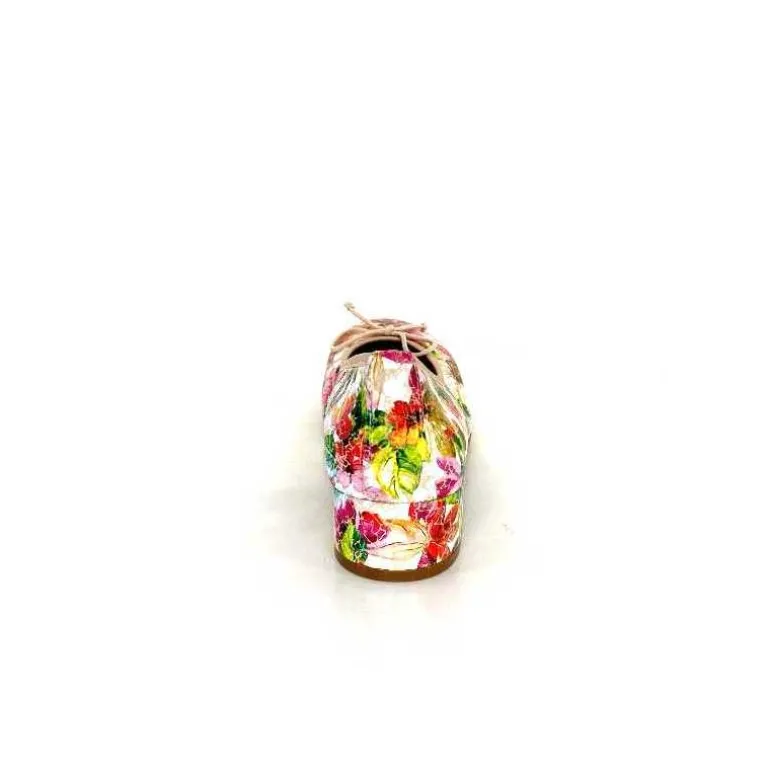 Ivoire0036a Ballerines Ivoire Kat Azucena Cuir Imprimé Multicolore Discount