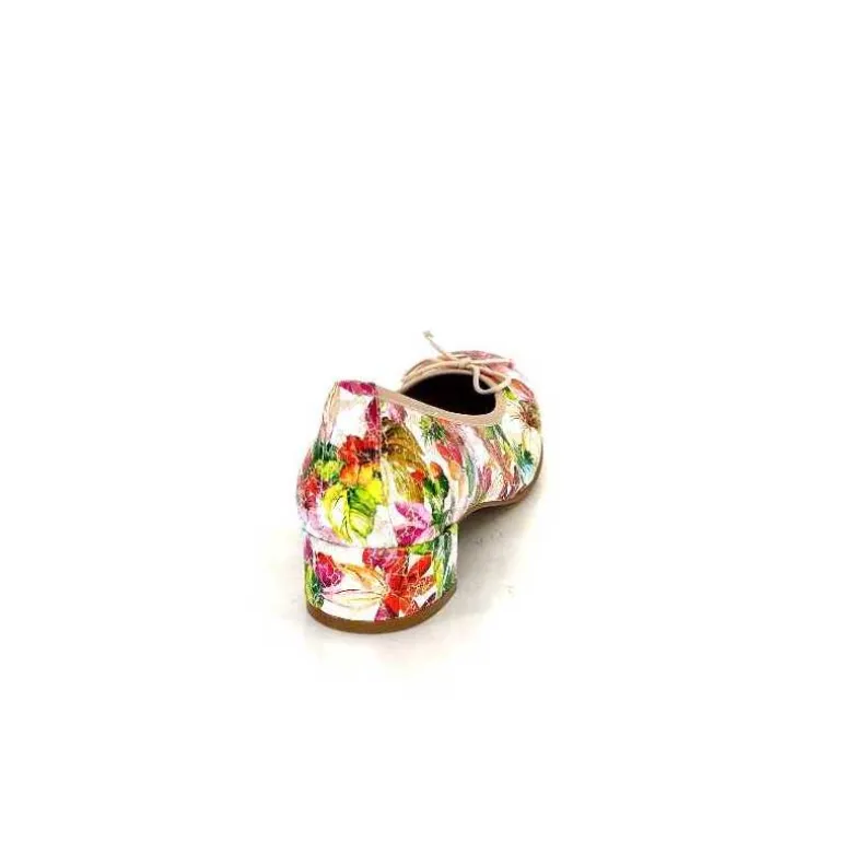 Ivoire0036a Ballerines Ivoire Kat Azucena Cuir Imprimé Multicolore Discount