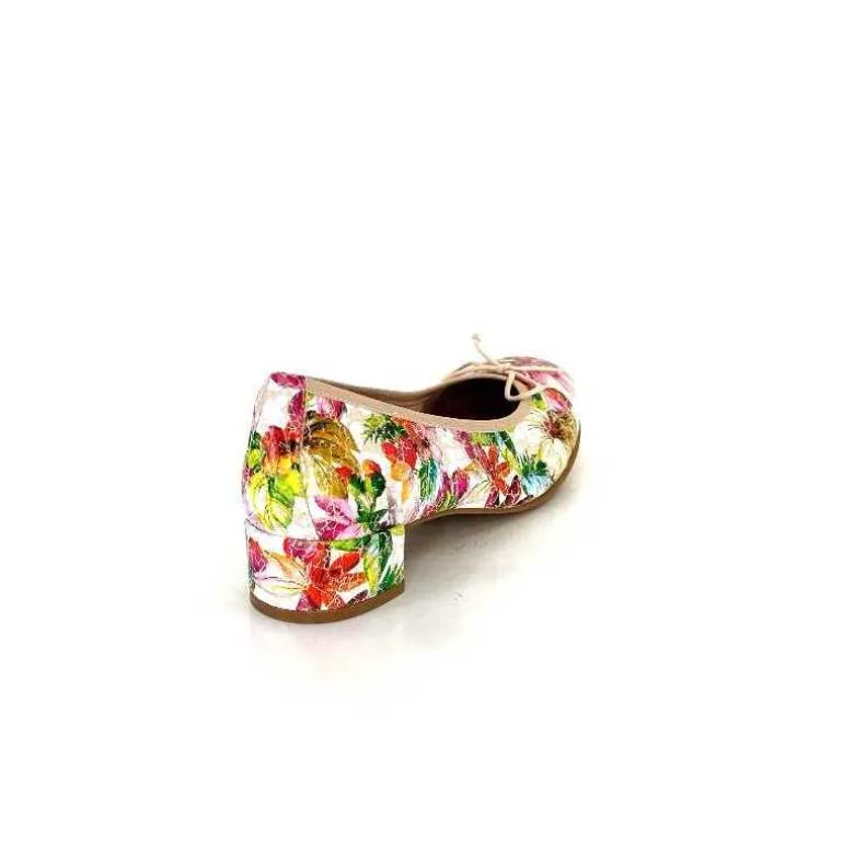 Ivoire0036a Ballerines Ivoire Kat Azucena Cuir Imprimé Multicolore Discount