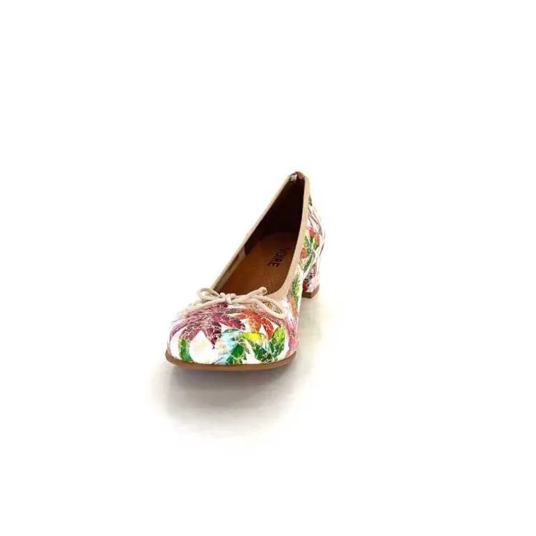 Ivoire0036a Ballerines Ivoire Kat Azucena Cuir Imprimé Multicolore Discount