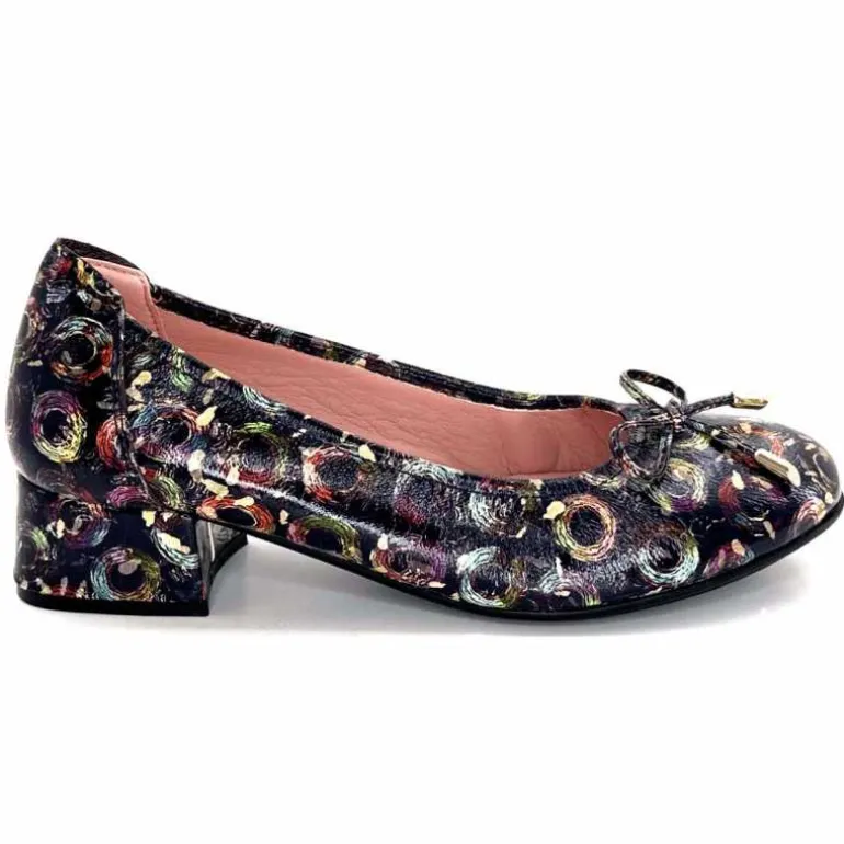 Sabrinas Ballerines 93100 Madeira Cuir Vernis Marine Motifs MultiColor Multicolore Discount