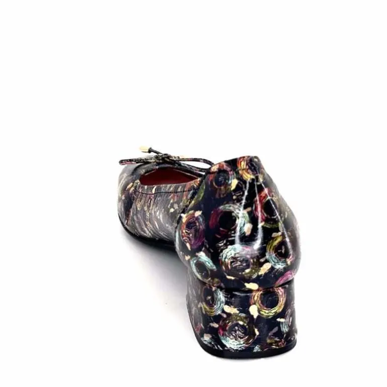 Sabrinas Ballerines 93100 Madeira Cuir Vernis Marine Motifs MultiColor Multicolore Discount