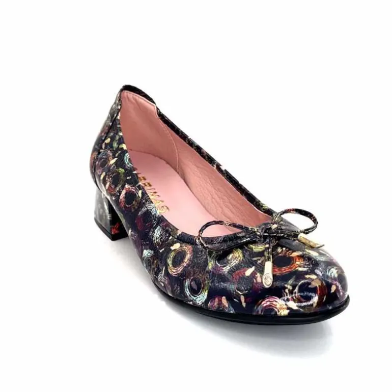 Sabrinas Ballerines 93100 Madeira Cuir Vernis Marine Motifs MultiColor Multicolore Discount
