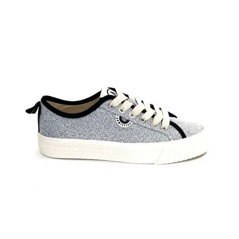 Armistice Baskets Stomp Sneaker Textile Blanc Bleu Discount