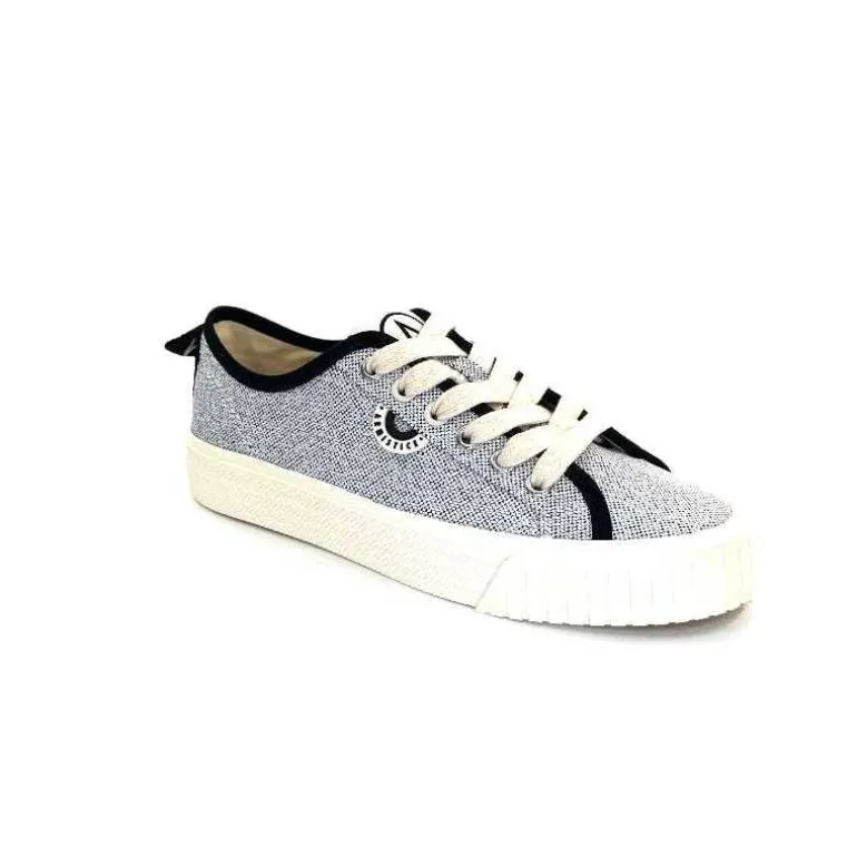 Armistice Baskets Stomp Sneaker Textile Blanc Bleu Discount