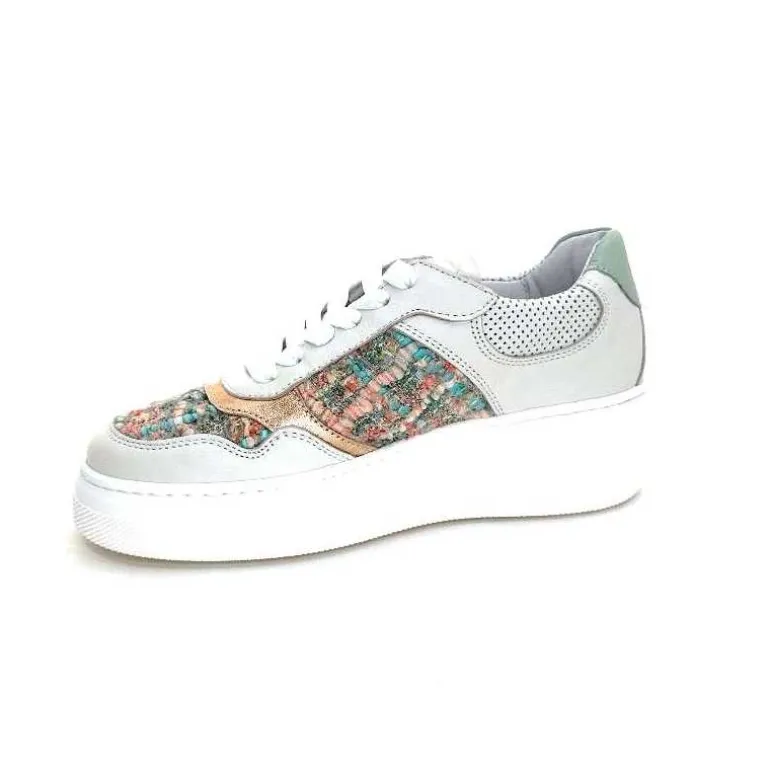 Méliné Baskets Ne 831 Cat 1 Var Cuir Gris Textile Bleu Rose Bijoux GrisClair Online
