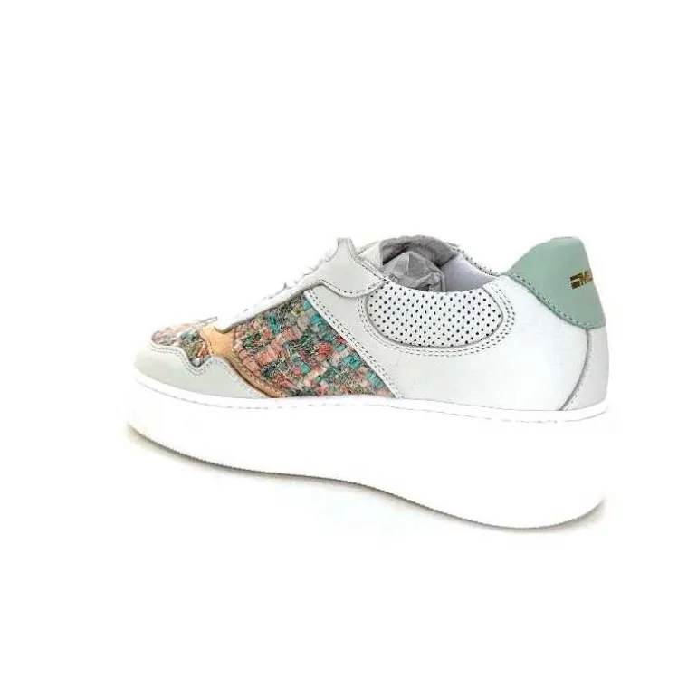 Méliné Baskets Ne 831 Cat 1 Var Cuir Gris Textile Bleu Rose Bijoux GrisClair Online