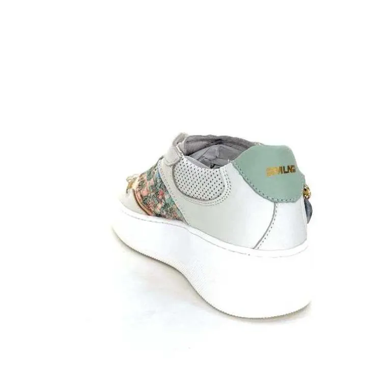 Méliné Baskets Ne 831 Cat 1 Var Cuir Gris Textile Bleu Rose Bijoux GrisClair Online