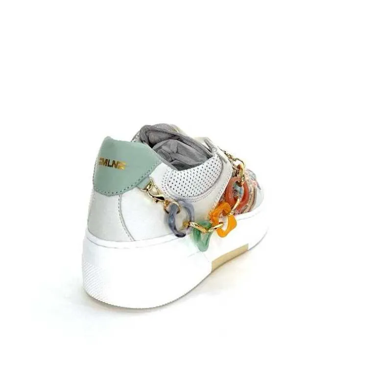 Méliné Baskets Ne 831 Cat 1 Var Cuir Gris Textile Bleu Rose Bijoux GrisClair Online