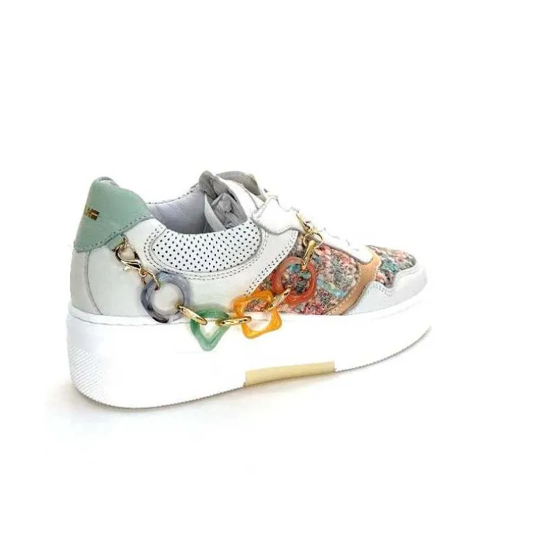 Méliné Baskets Ne 831 Cat 1 Var Cuir Gris Textile Bleu Rose Bijoux GrisClair Online