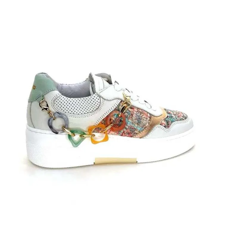 Méliné Baskets Ne 831 Cat 1 Var Cuir Gris Textile Bleu Rose Bijoux GrisClair Online