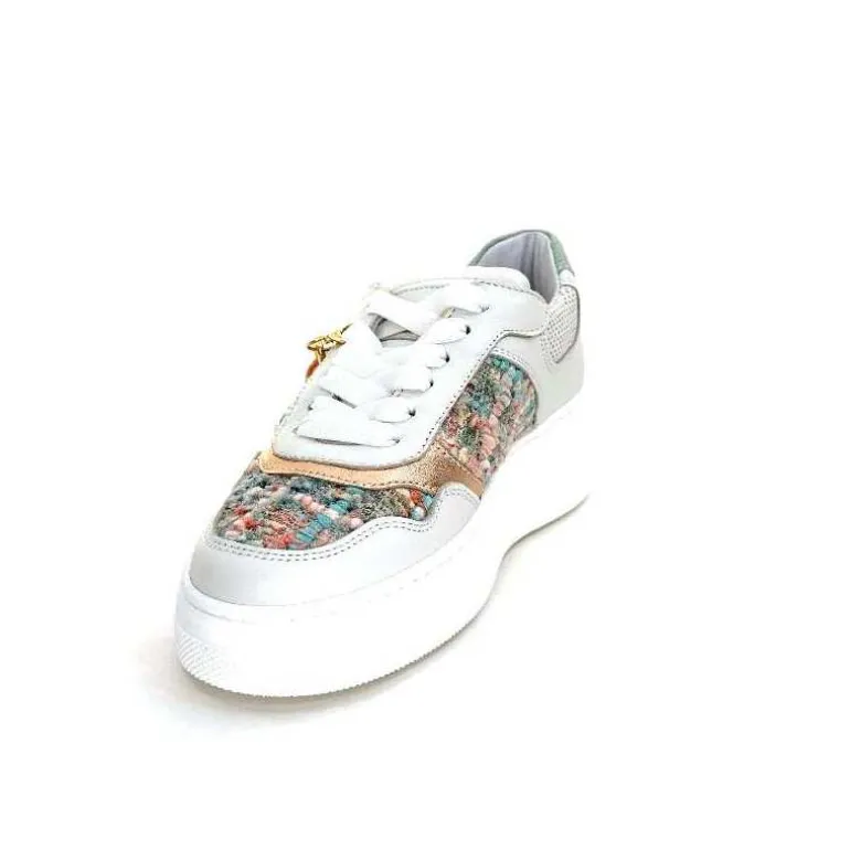 Méliné Baskets Ne 831 Cat 1 Var Cuir Gris Textile Bleu Rose Bijoux GrisClair Online