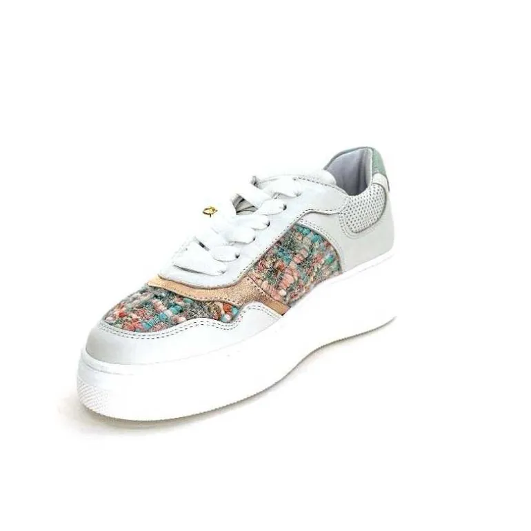 Méliné Baskets Ne 831 Cat 1 Var Cuir Gris Textile Bleu Rose Bijoux GrisClair Online