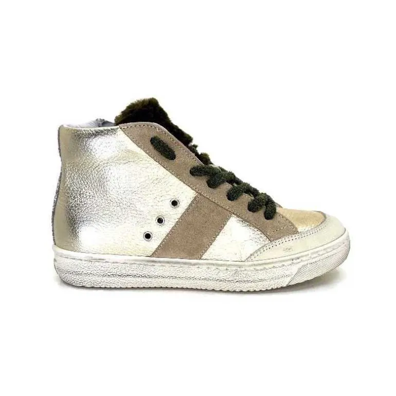 Méliné Baskets Montante Bup1151 Cuir Doré Gold Best
