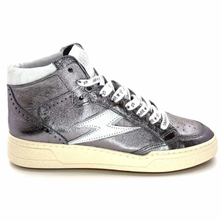 Semerdjian Baskets Montante SMR23 Braga A545 Cuir Métallique Gris GrisMétal Cheap