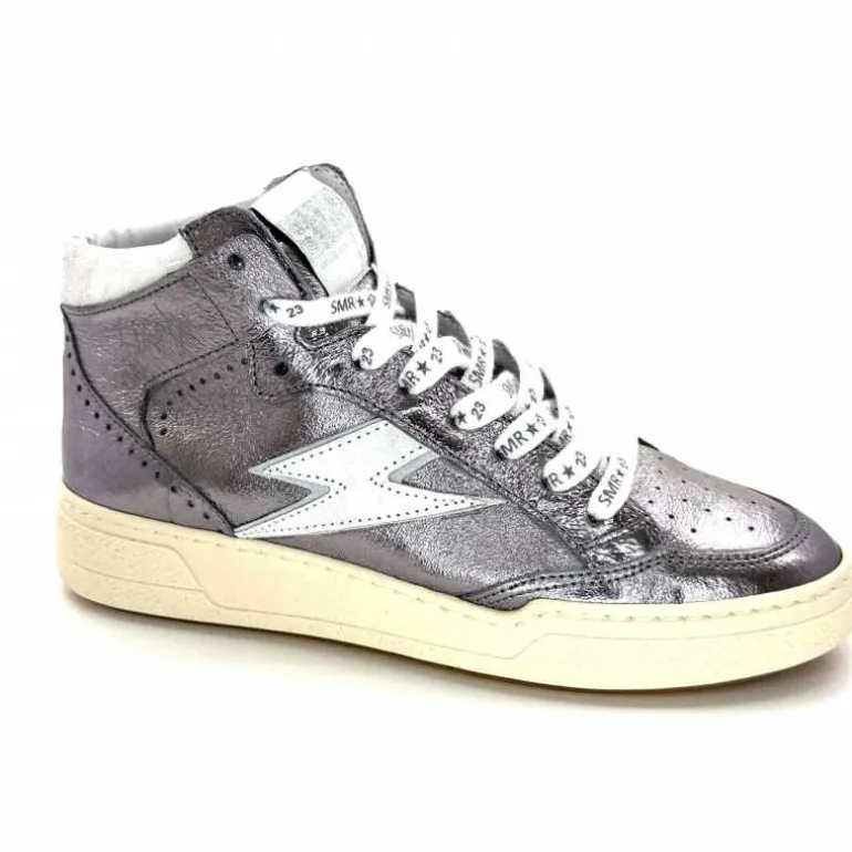 Semerdjian Baskets Montante SMR23 Braga A545 Cuir Métallique Gris GrisMétal Cheap