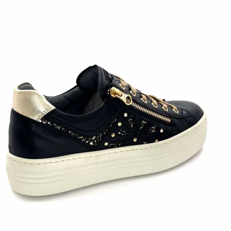 Nero Giardini Baskets Plateforme Fermeture Éclaire Nero Giardin 1411610 D100 Cuir Noir Clearance
