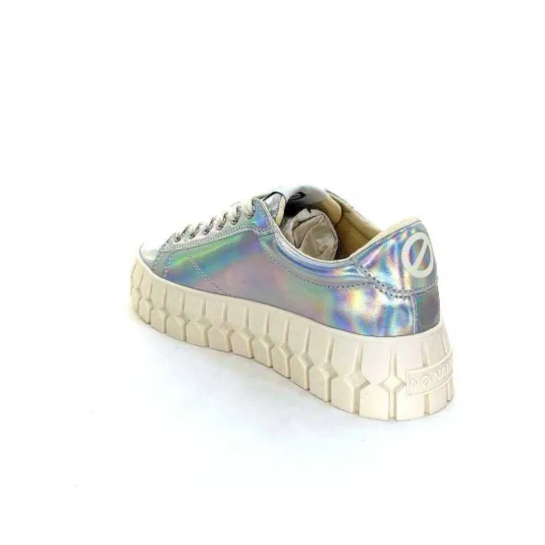No Name Baskets Plateforme Play Sneaker W Cuir Irisé Argent Clearance