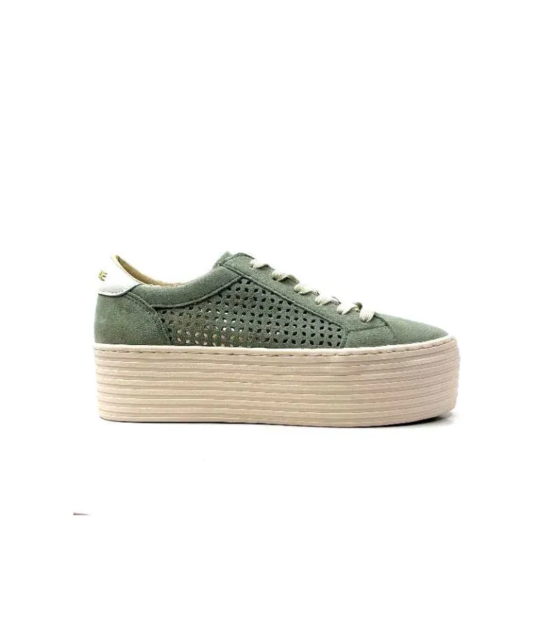 No Name Baskets Plateforme Spice Sneaker Cuir D'Eau Vert Flash Sale