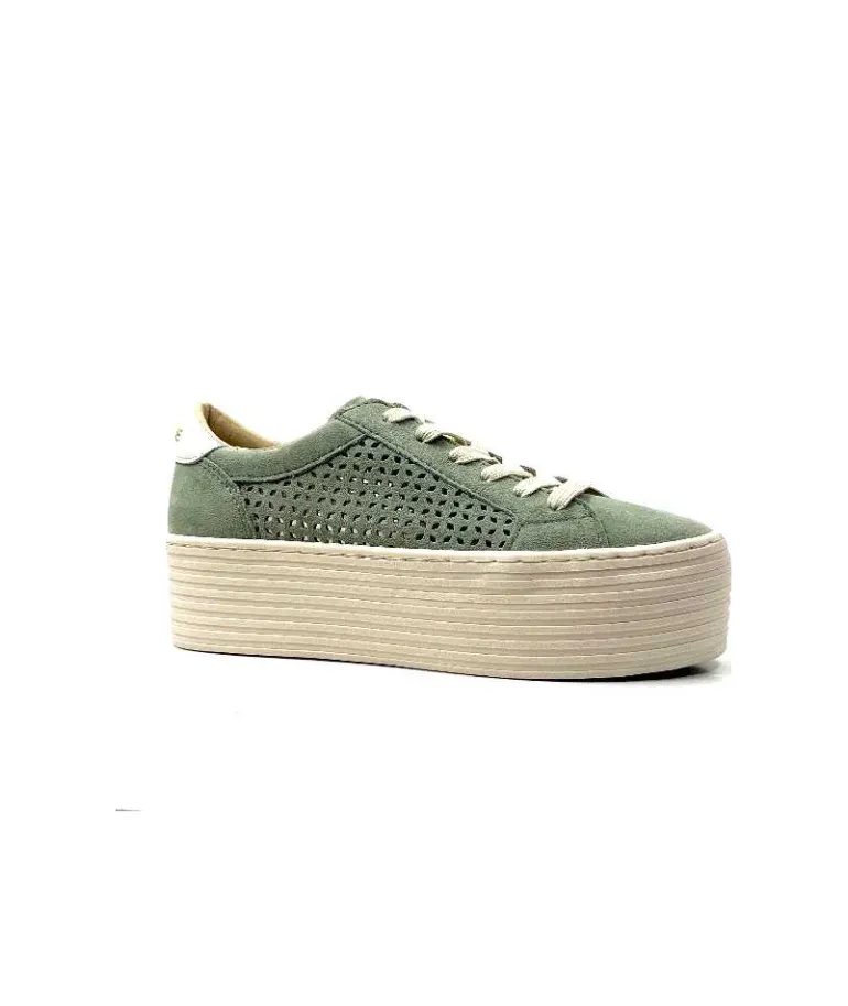 No Name Baskets Plateforme Spice Sneaker Cuir D'Eau Vert Flash Sale