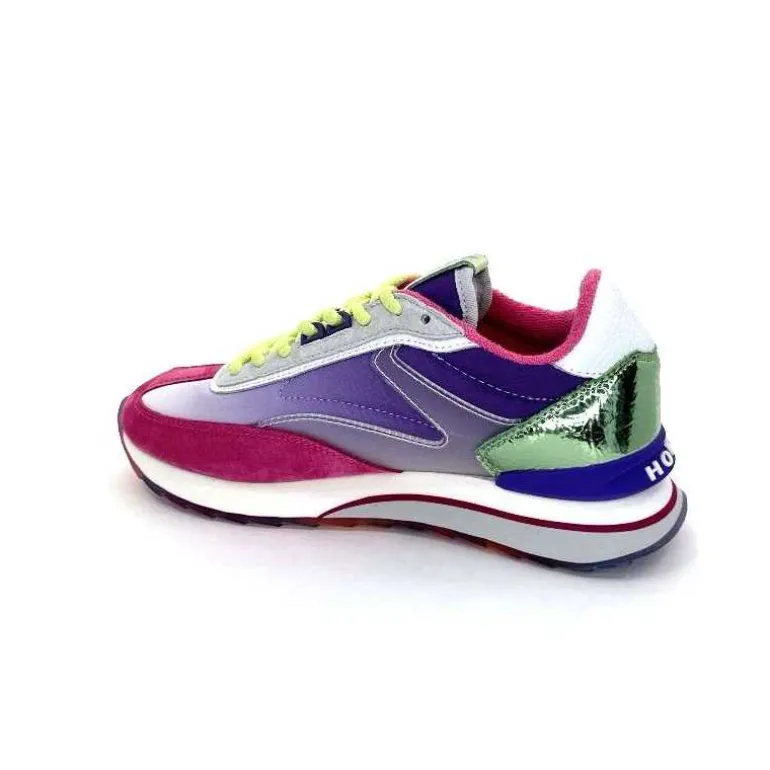 hoff Baskets Running Star Daim Fushia Textile Violet Métal Vert Blanc Best