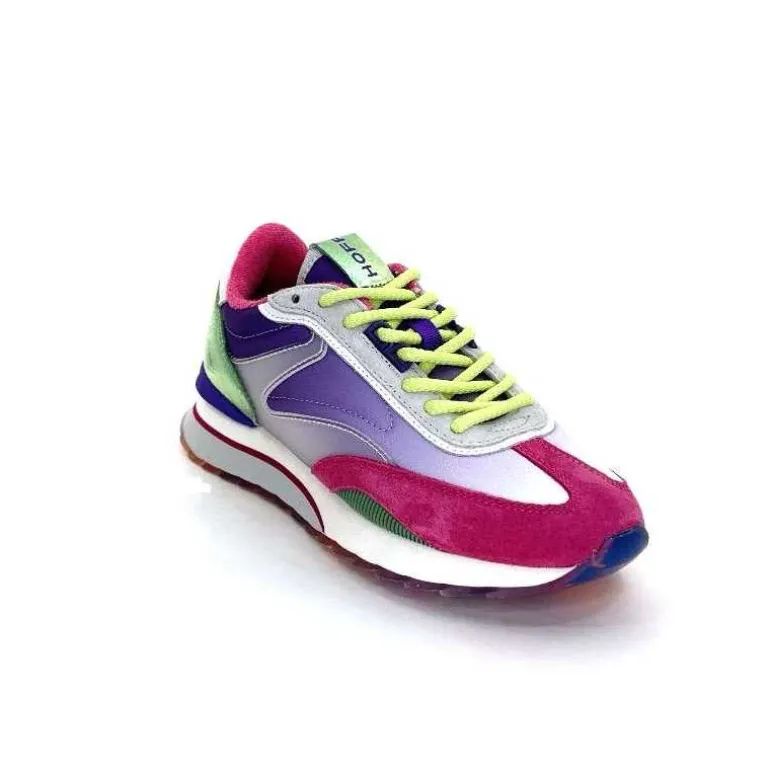 hoff Baskets Running Star Daim Fushia Textile Violet Métal Vert Blanc Best