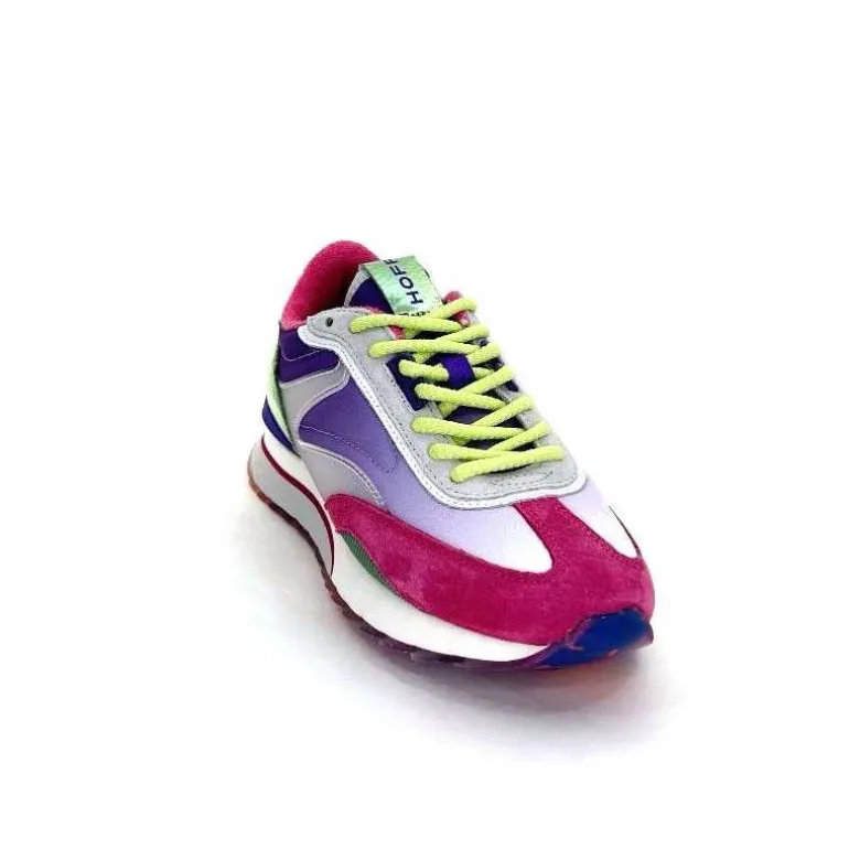 hoff Baskets Running Star Daim Fushia Textile Violet Métal Vert Blanc Best