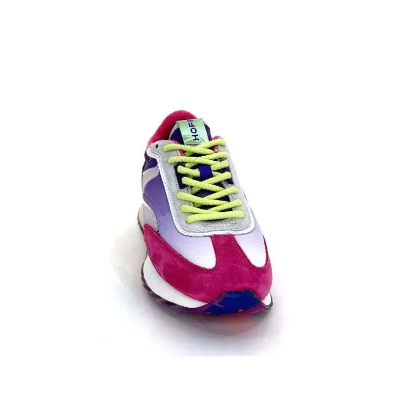 hoff Baskets Running Star Daim Fushia Textile Violet Métal Vert Blanc Best