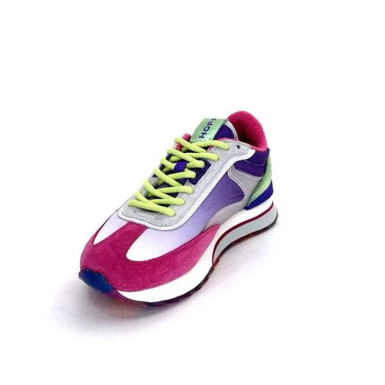 hoff Baskets Running Star Daim Fushia Textile Violet Métal Vert Blanc Best