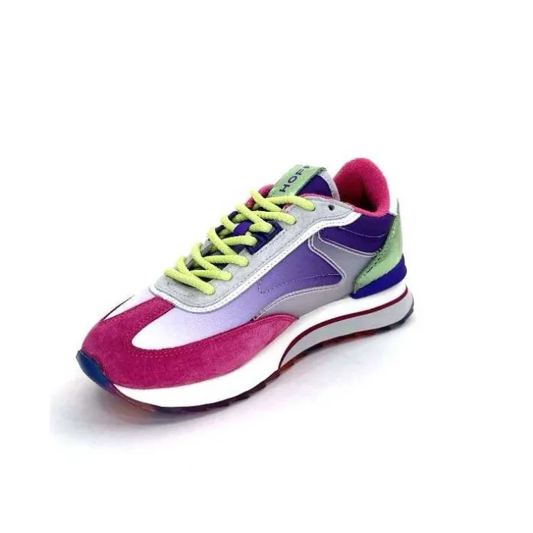 hoff Baskets Running Star Daim Fushia Textile Violet Métal Vert Blanc Best