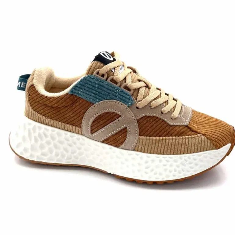 No Name Baskets Running Carter Runner W Velour Beige Bleu Marron New
