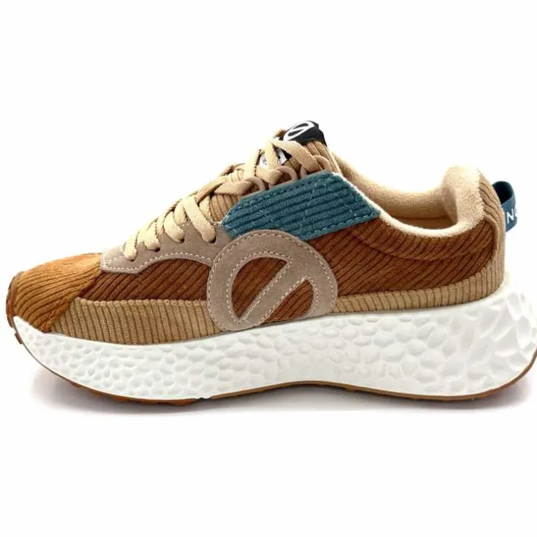 No Name Baskets Running Carter Runner W Velour Beige Bleu Marron New