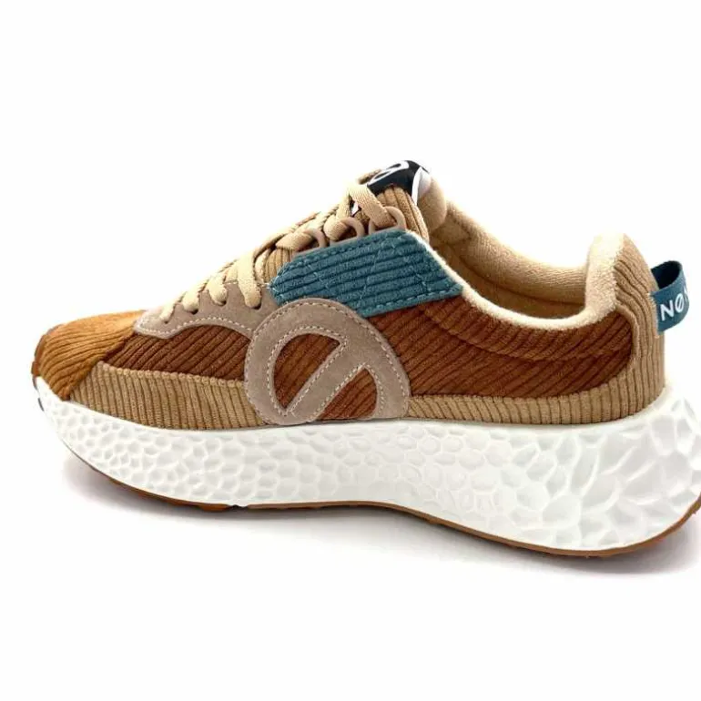 No Name Baskets Running Carter Runner W Velour Beige Bleu Marron New