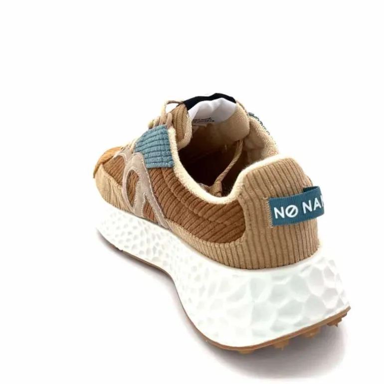 No Name Baskets Running Carter Runner W Velour Beige Bleu Marron New