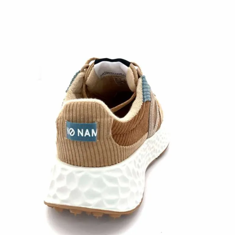 No Name Baskets Running Carter Runner W Velour Beige Bleu Marron New