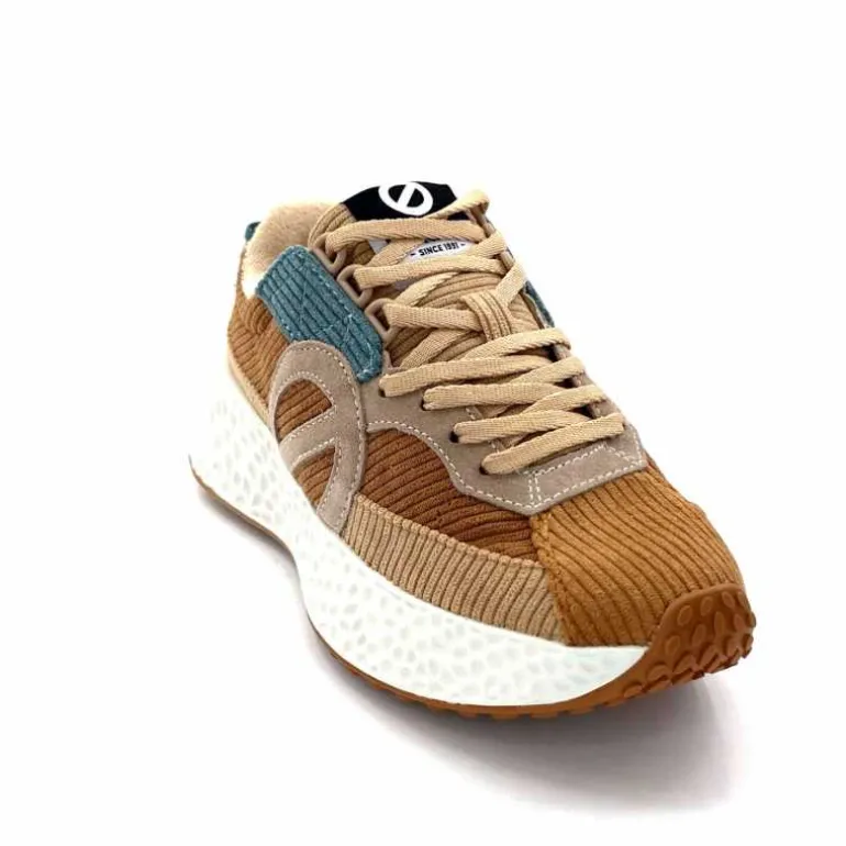No Name Baskets Running Carter Runner W Velour Beige Bleu Marron New