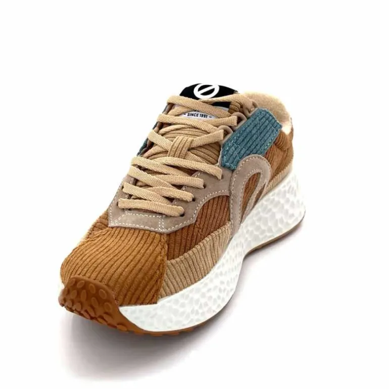 No Name Baskets Running Carter Runner W Velour Beige Bleu Marron New