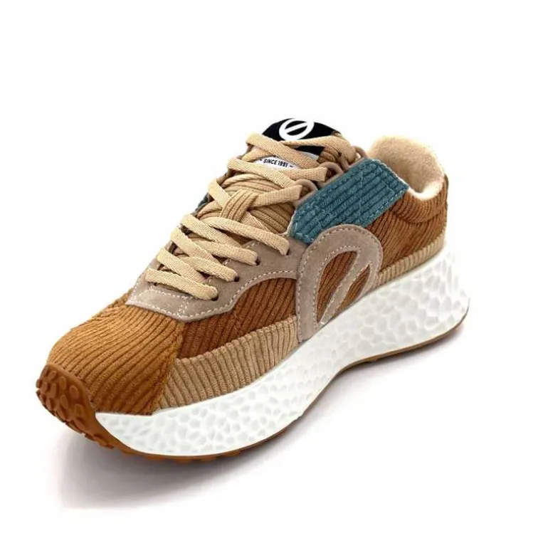 No Name Baskets Running Carter Runner W Velour Beige Bleu Marron New