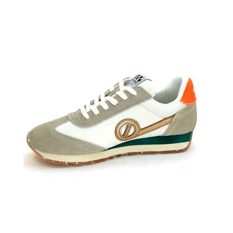 No Name Baskets Running City Run Jogger W Daim Orange Textile Blanc Beige Sale