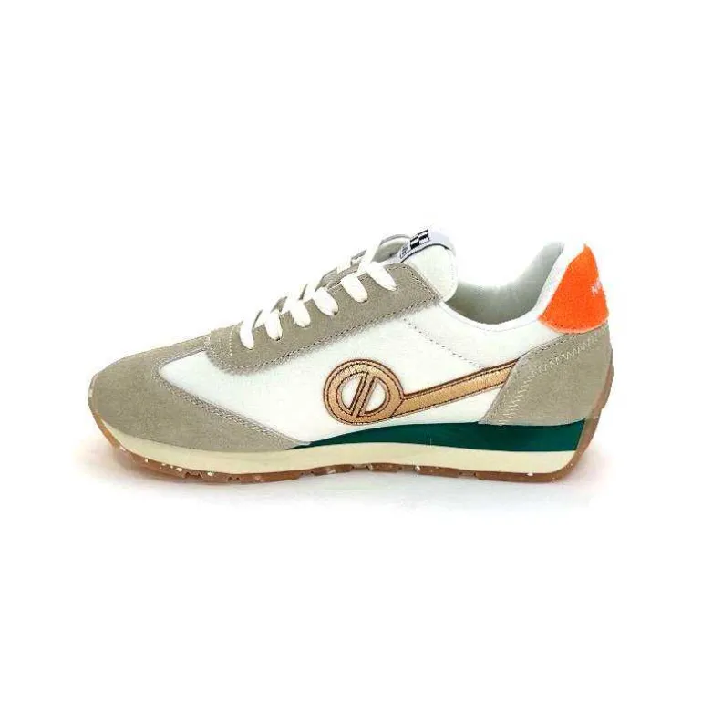 No Name Baskets Running City Run Jogger W Daim Orange Textile Blanc Beige Sale