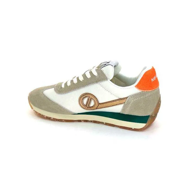 No Name Baskets Running City Run Jogger W Daim Orange Textile Blanc Beige Sale