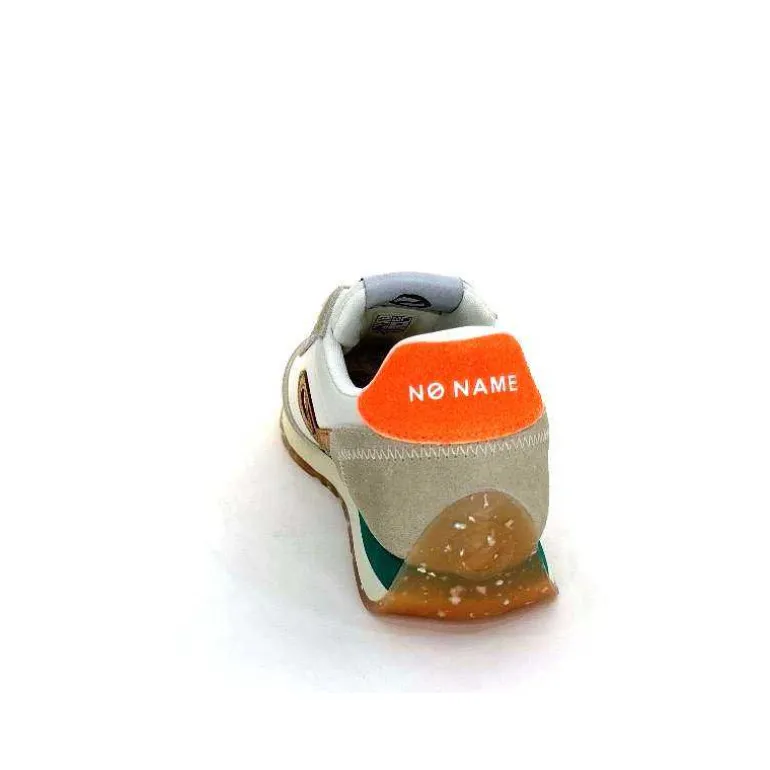 No Name Baskets Running City Run Jogger W Daim Orange Textile Blanc Beige Sale