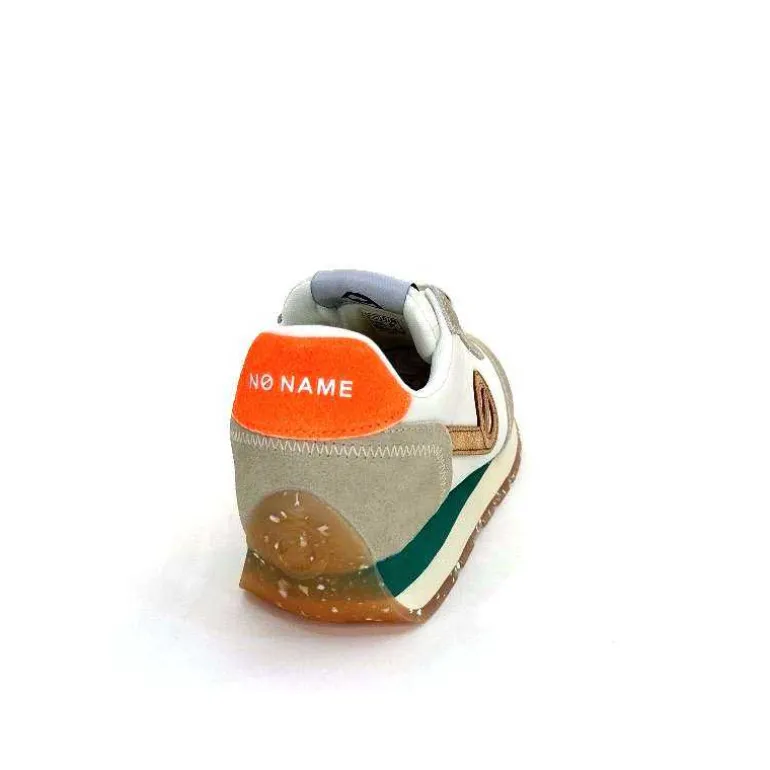 No Name Baskets Running City Run Jogger W Daim Orange Textile Blanc Beige Sale