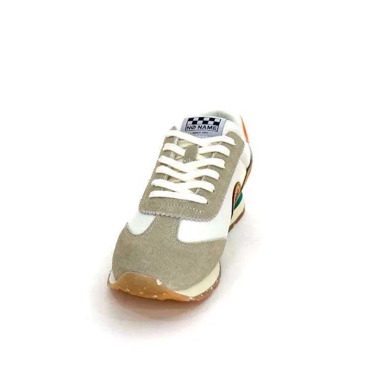 No Name Baskets Running City Run Jogger W Daim Orange Textile Blanc Beige Sale
