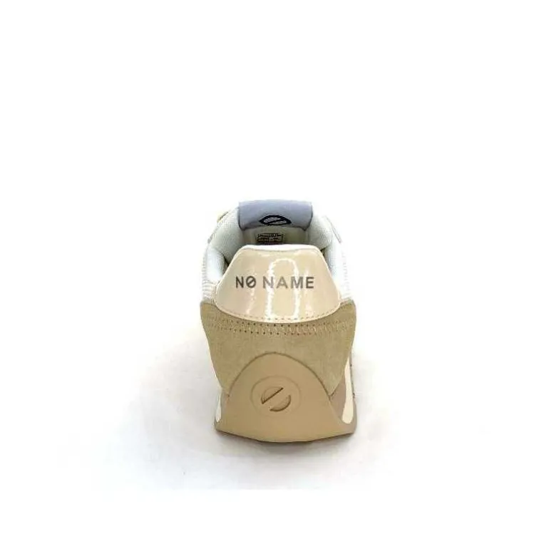 No Name Baskets Running City Run Jogger W Daim Textile Blanc Beige Discount